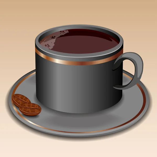 Чашка кофе, векторная иллюстрация . — стоковый вектор