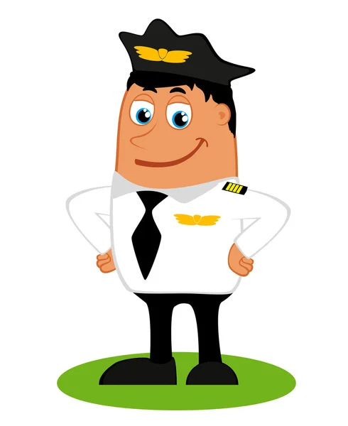 A pilot on a white background, vector — Stock Vector