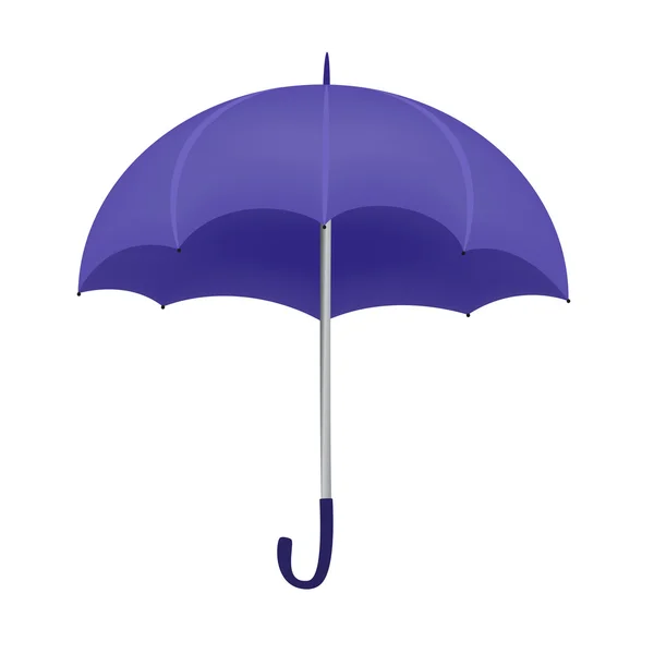 Paraguas violeta aislado sobre fondo blanco — Vector de stock