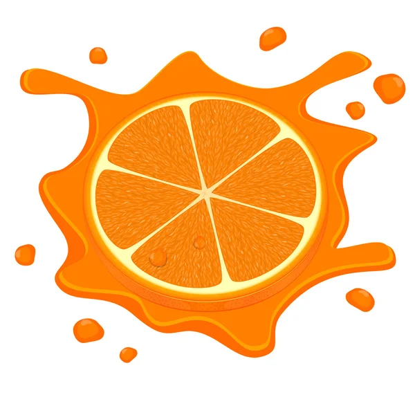 Ilustración vectorial de naranja fresca — Vector de stock