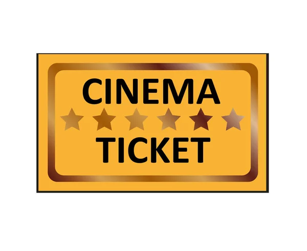 Ένα σινεμά εισιτήριο. εικονίδιο του φορέα. — Διανυσματικό Αρχείο