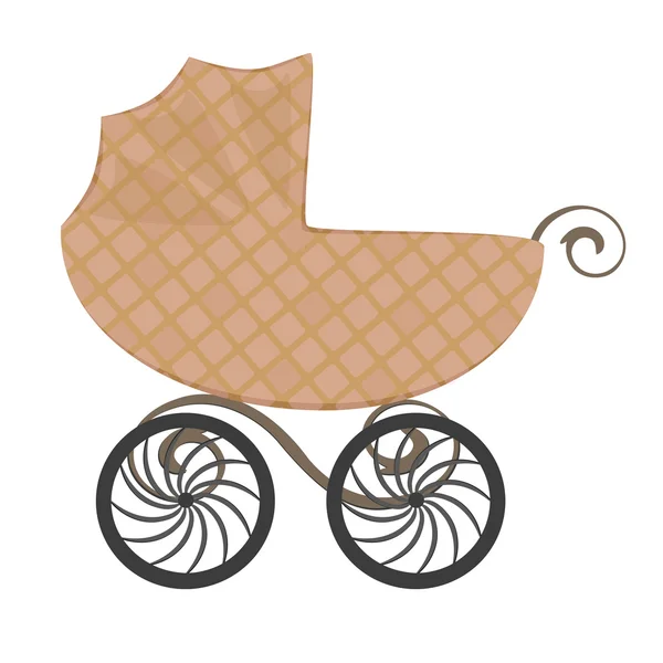 Geïsoleerde kinderwagen — Stockvector