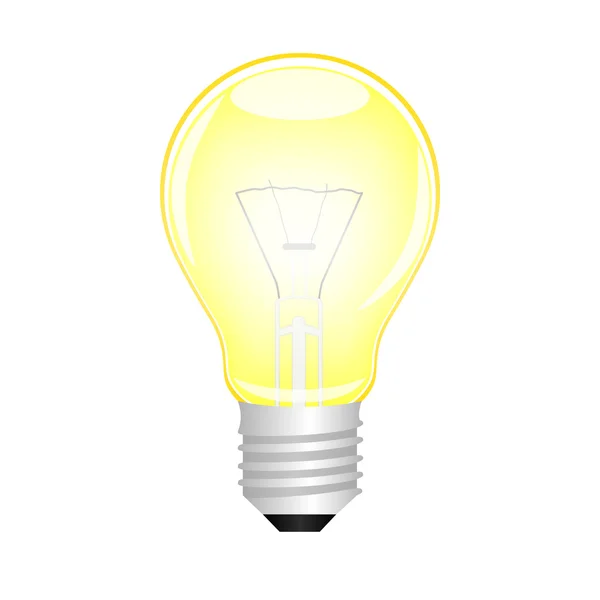 Ampoule jaune brillant, vecteur — Image vectorielle