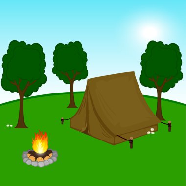 Bir kamp alanının resmi.