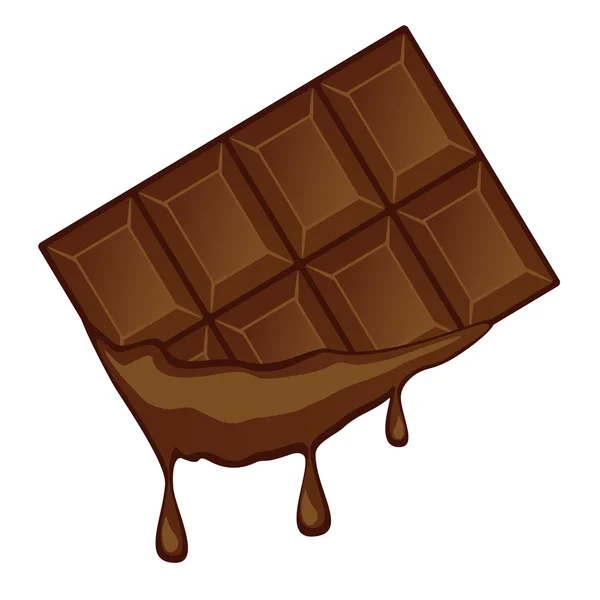 Çikolata damlası akan. — Stok Vektör
