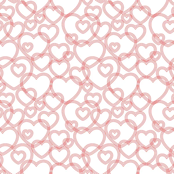 Seamless pattern with hearts, vector — Stock Vector