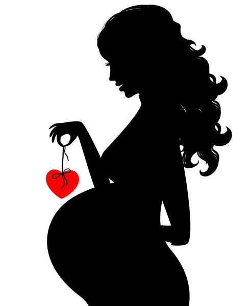 Sylwetka kobiety w ciąży Wektory Stockowe bez tantiem