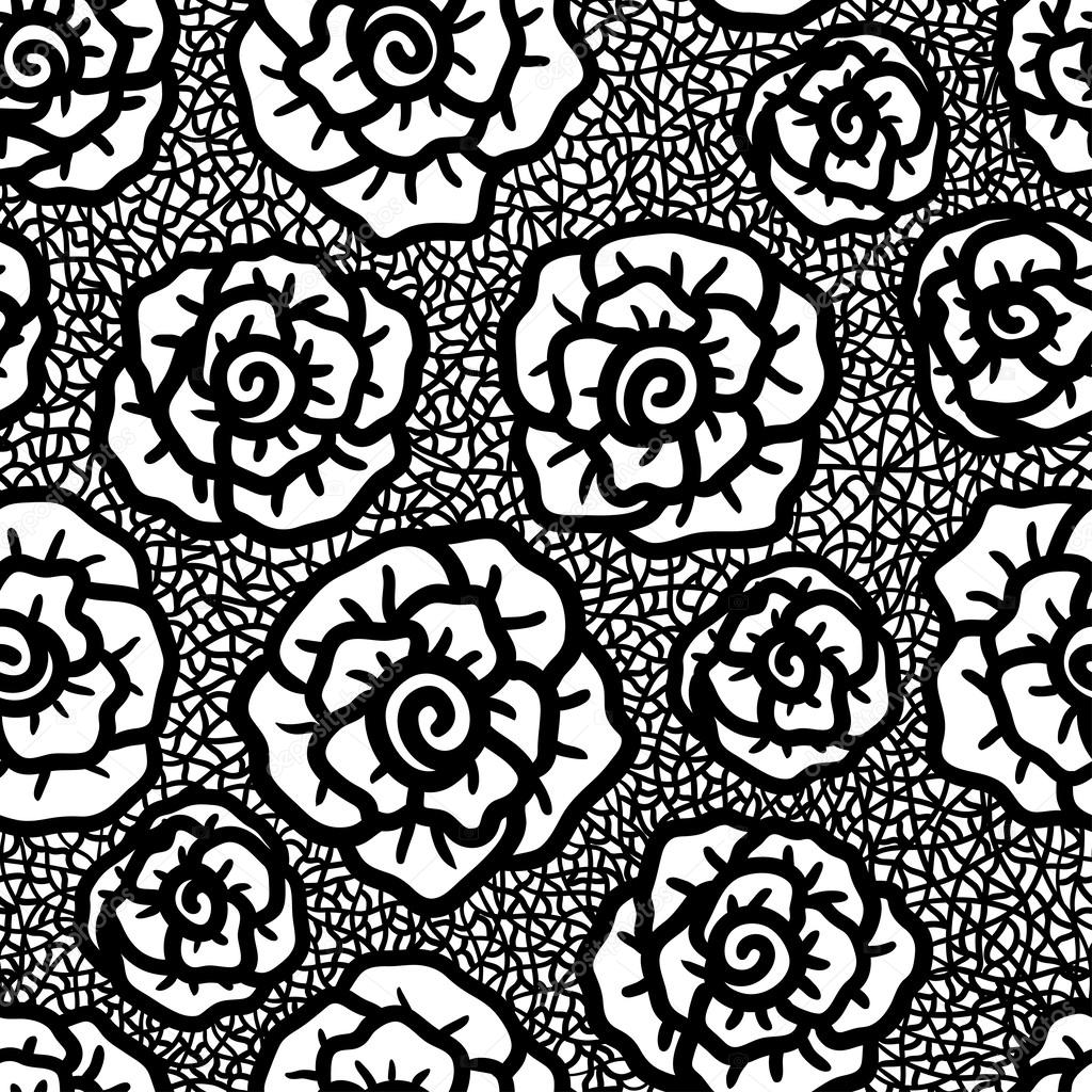 Seamless lace pattern, vector illustration