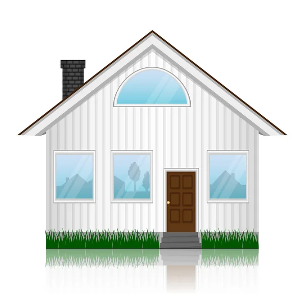 Ilustrație vectorială a icoanei casei izolată pe fundal alb — Vector de stoc