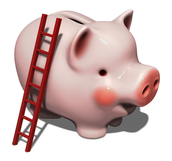 巨大粉红猪存钱罐 — 图库照片
