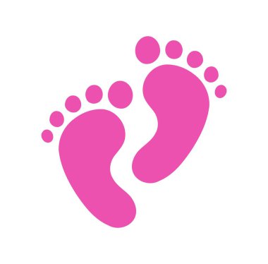 Pembe Çizgili Ayak İzleri Silueti. Erkek erkeğe vektör ayak izi çizimi. Bebek duşu. Yeni doğmuş. Logo. Cricut Plotter lazer kesimi. Vinil duvar çıkartması çıkartması. Ayağı kes.