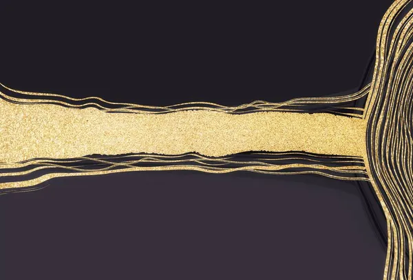 Abstrakcyjny Czarny Luksus Piękne Tło Złotym Złotym Brokatem Tekstury Szablon — Zdjęcie stockowe