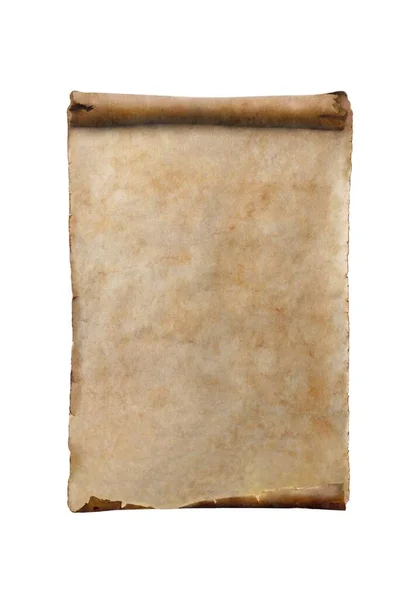Textura Papel Velho Background Aged Marrom Branco Pergaminho Papiro Rolo — Fotografia de Stock