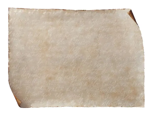 Tinta Antiga Abstrata Retro Ilegível Escrito Texto Brown Pergaminho Velho — Fotografia de Stock