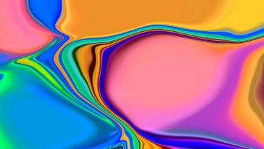 Soyut renk gradyan çok renkli gökkuşağı 3d sıvı boya mermer dalgaları asit web sitesi afişi. Çerçeve. İmza. Pembe sarı turuncu mor menekşe renkler. Metin için arkaplan. Billboard. Reklam