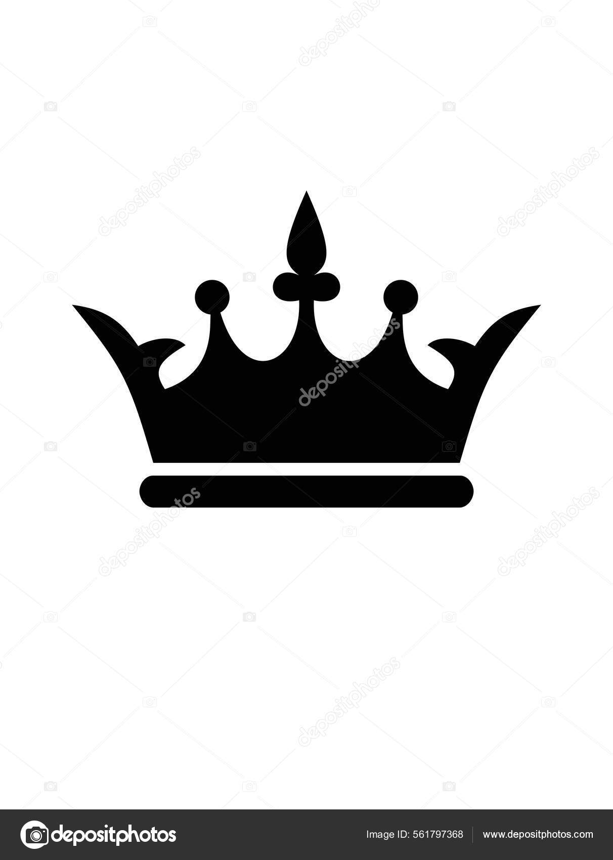 Reina Corona Rey Negro Vector Plantilla Icon Tiara Diadema Silueta — Foto  de stock #561797368 © polina_raulina.mail.ru, image size:1212x1700