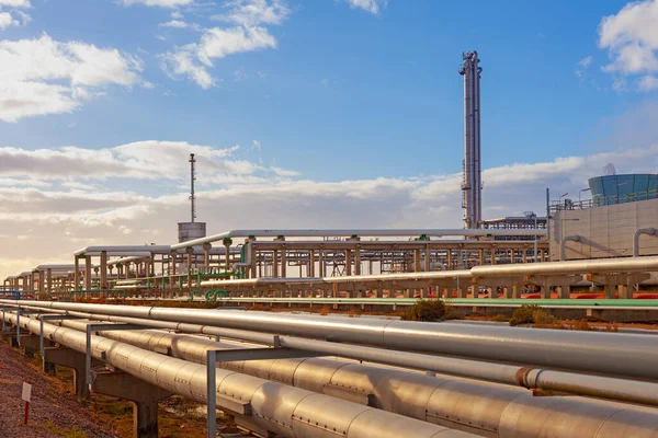 Pipelines Gas Refinery Plant — Stock Photo, Image
