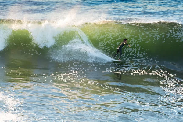 Pichilemu Region Higgins Cile Surfer Punta Lobos Una Spiaggia Surf — Foto Stock
