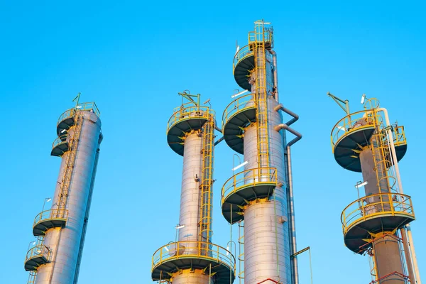 Detail Dusk Natural Gas Refinery Plant — Stock Photo, Image
