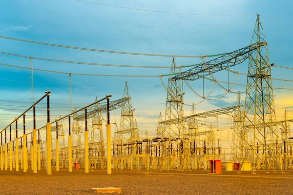 Electric Substation Sunset — Stock Photo, Image