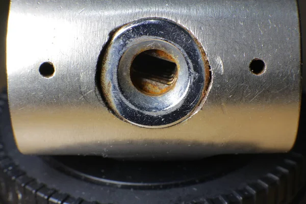 Keyhole Padlock Closeup Photo Macro Photo Lock Keyhole — Stock Photo, Image