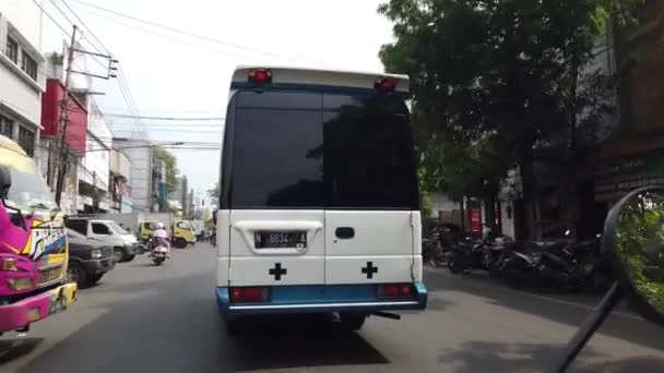 Malang Indonésie Červenec 2022 Ambulance Pro Převoz Těl Mrtvých Ambulance — Stock video
