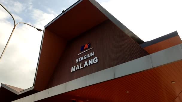 Malang Endonezya Temmuz 2022 Malang Kotabaru Istasyonunun Çıkış Kapısı Bekleme — Stok video