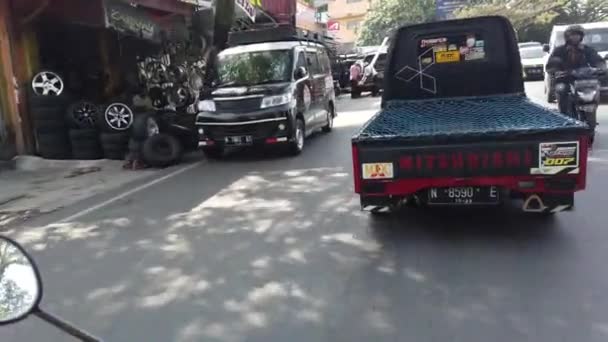 Malang Indonesia July 2022 Pickup Truck Whose Back Covered Net — Vídeo de Stock