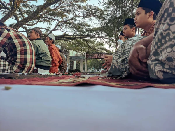 Malang Indonésia Julho 2022 Adeptos Muhammadiyah Realizam Orações Eid Adha — Fotografia de Stock