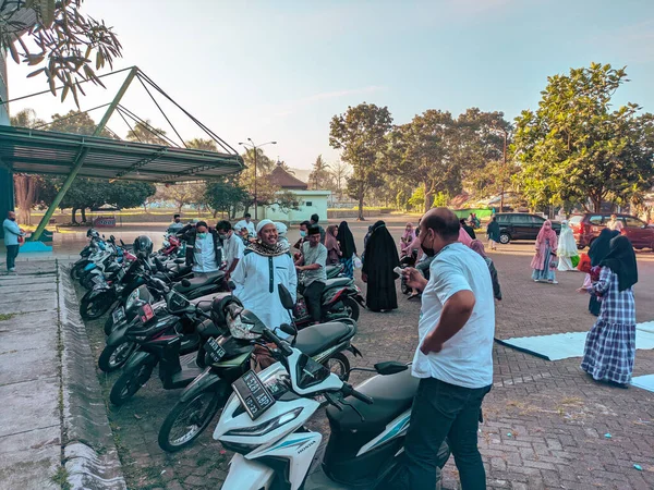 Malang Indonesië Juli 2022 Mohammadiyah Aanhangers Voeren Eid Adha Gebeden — Stockfoto