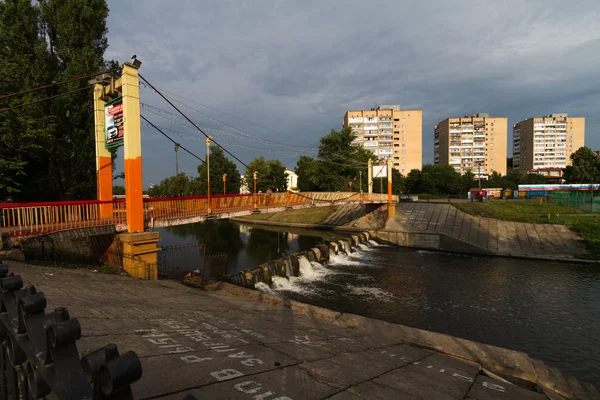Орёл, Россия, подвесной мост Стоковое Изображение