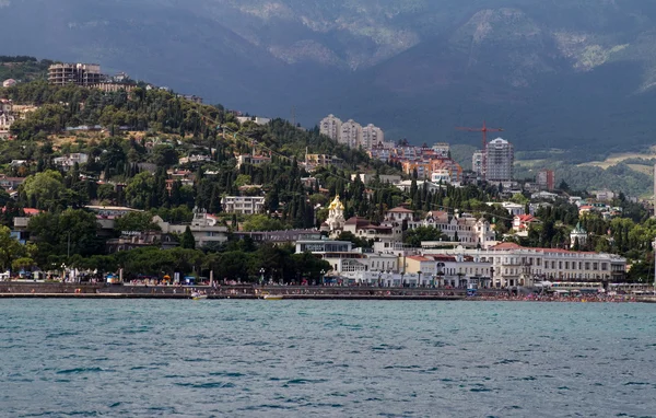 Вид на город Ялту с моря, Крым, Украина Стоковое Фото