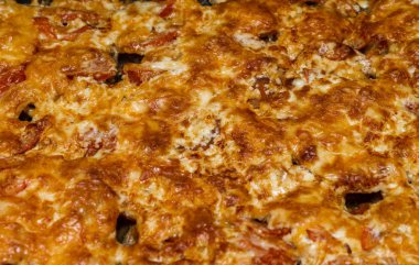 fırında pişirme levha closeup dana biftek sosu