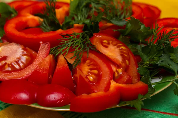 Fresh chopped vegetables on the table — Stock Photo, Image