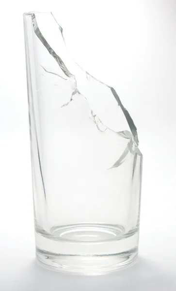 Isolated Broken Water Glass — Stock Photo, Image