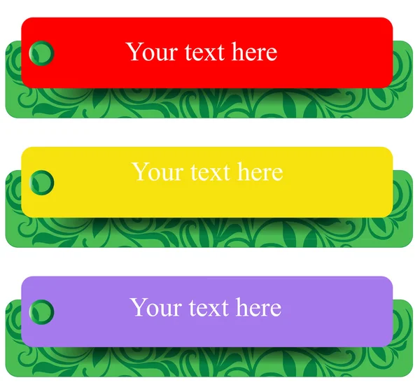 Um conjunto de banners coloridos — Vetor de Stock