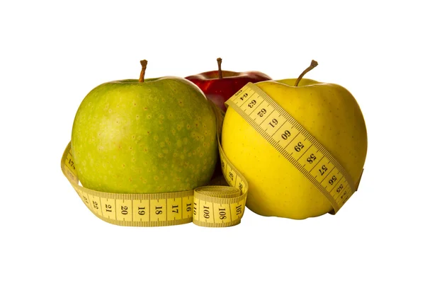 Apples and meter — Stock Photo, Image