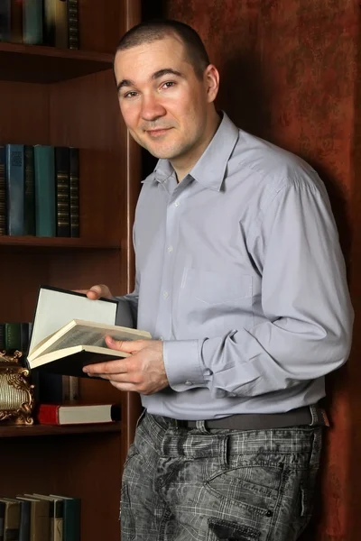 Man with a book — Stock Photo, Image