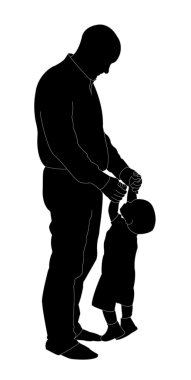 adam ve çocuk (siluet)