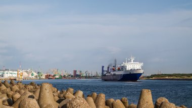 Deniz feribot liman klaipeda, lithuania bırakır