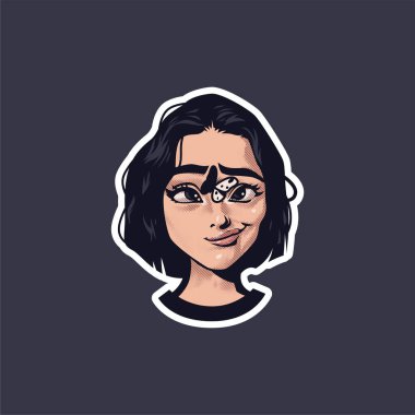 Orkide çiçek ve kelebek güzel kızla. Güzellik