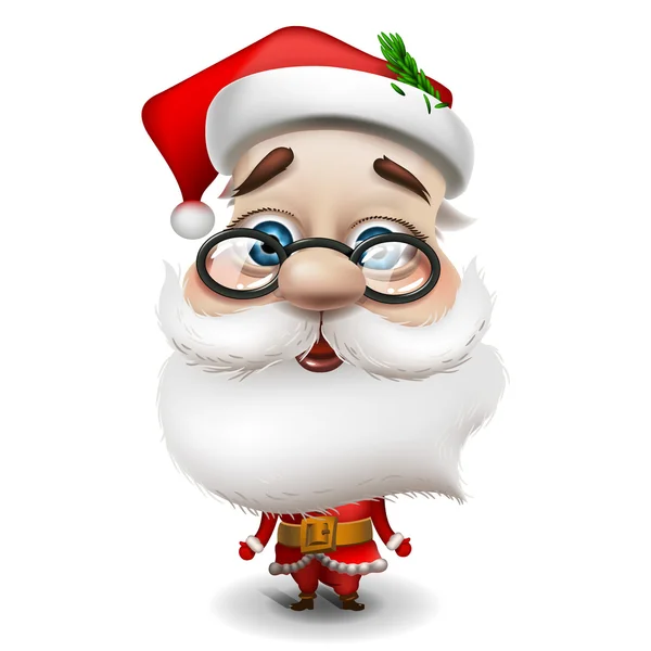 Santa Claus on white background — Stock Vector