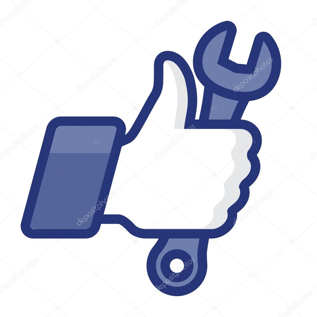 Like/Thumbs Up icon with wrench