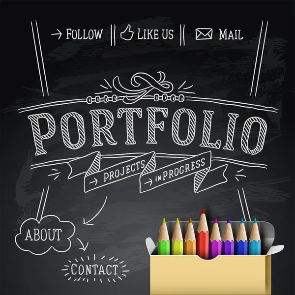 Modello di web design, vettore Eps10 Illustrazione . — Vettoriale Stock