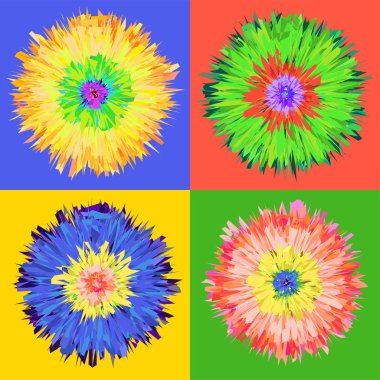 Pop art flower clipart