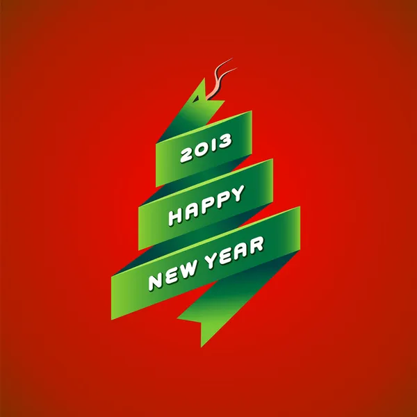2013 nyår orm på röd bakgrund — Stock vektor