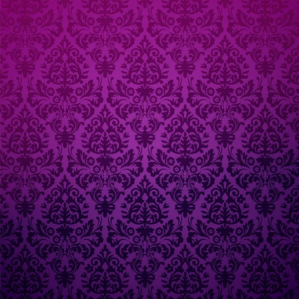 Damask seamless pattern in purple — Stock Vector