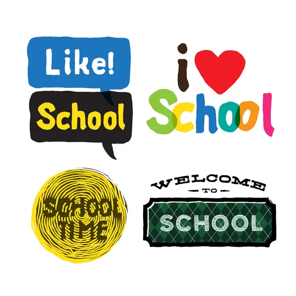 School Icons — Stock Vector