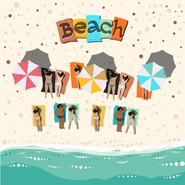 Summer beach — Stock Vector