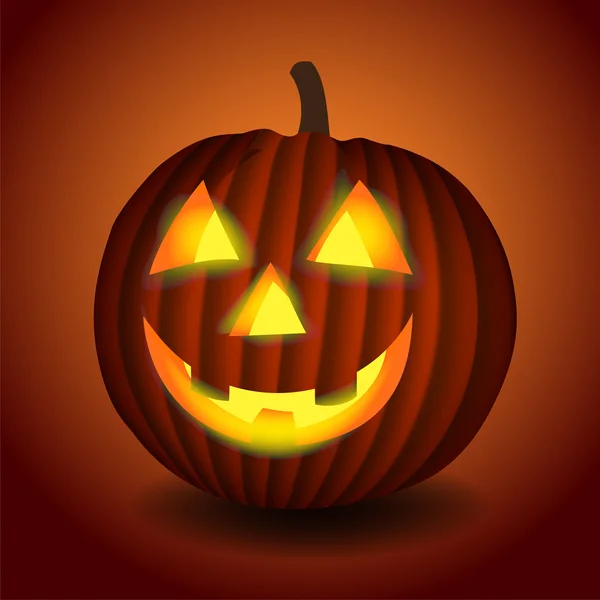 Fondo de Halloween con calabaza de miedo — Vector de stock